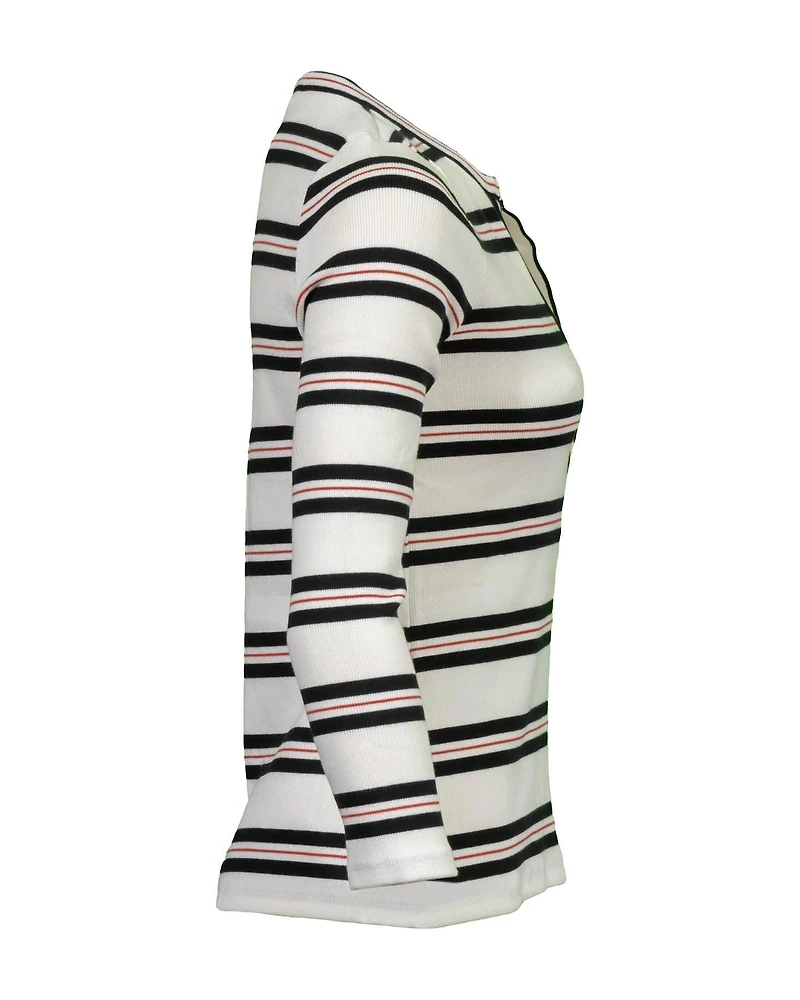 Melva Henley Stripe Pullover