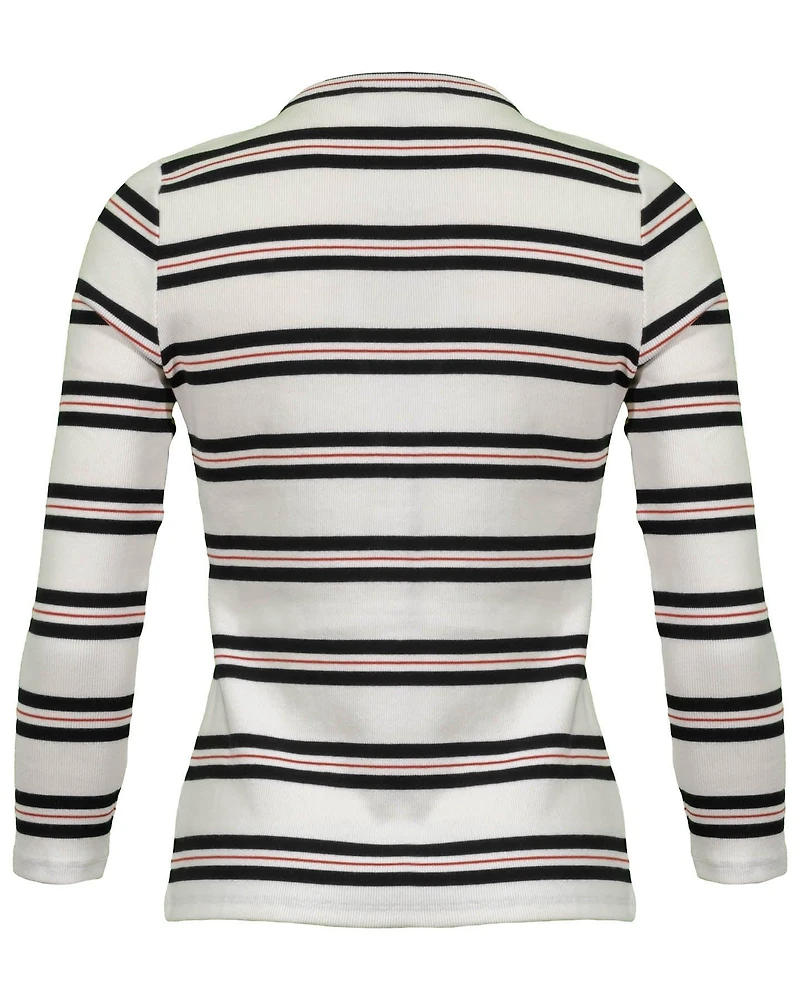 Melva Henley Stripe Pullover