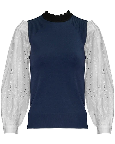 Roy Mixed Media Pullover