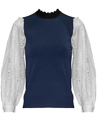 Roy Mixed Media Pullover
