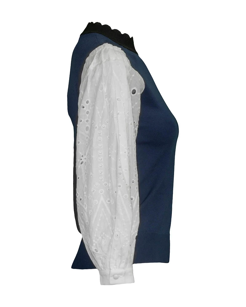 Roy Mixed Media Pullover