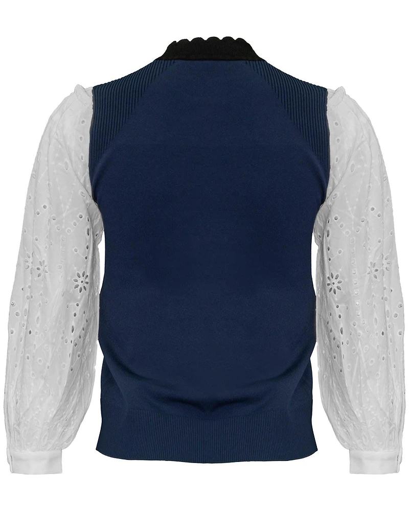 Roy Mixed Media Pullover