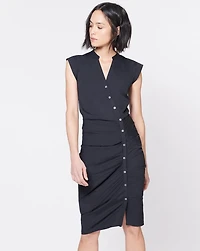 Veronica Beard Ruched Shirt Dress
