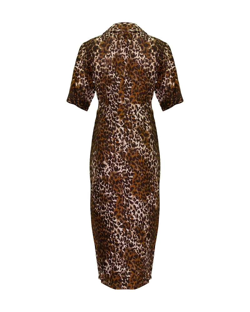 Seki Linen Leopard Dress