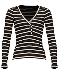 Veronica Beard Shailee Stripe Henley Top