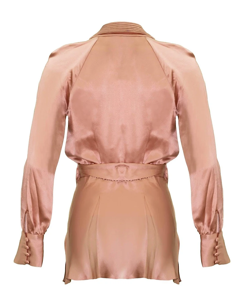 Veronica Beard Viv Silk Wrap Top