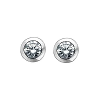 10k White Gold & Diamond Stud Earrings
