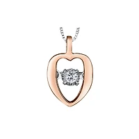 10k Rose & White Gold Diamond 'Pulse' Necklace