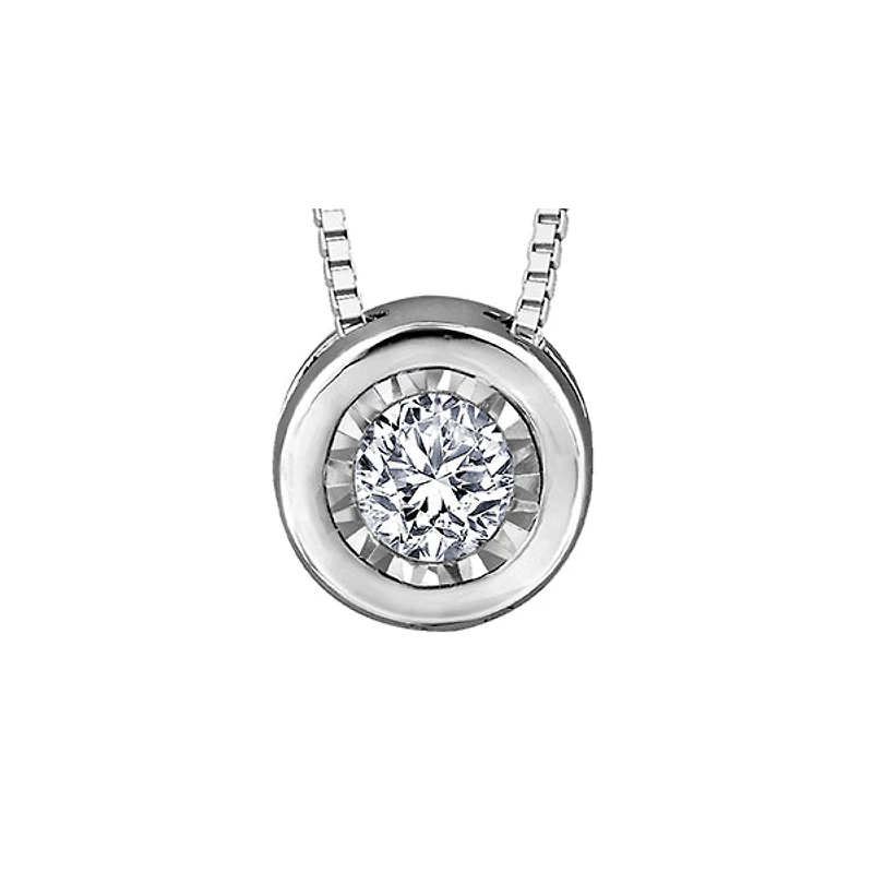 10k White Gold DIamond Illusion Necklace