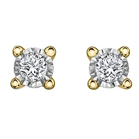 10k Yellow Gold Diamond Earrings