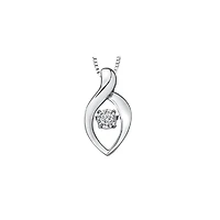 10k White Gold Diamond 'Pulse' Necklace