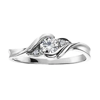 14k White Gold Canadian Diamond Engagement Ring