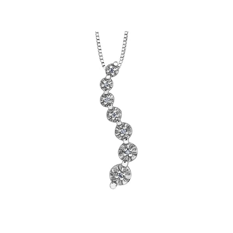 10k White Gold Diamond Necklace