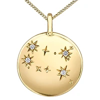 10k Yellow Gold Zodiac Diamond Pendant