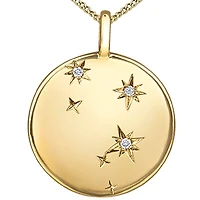 10k Yellow Gold Zodiac Diamond Pendant