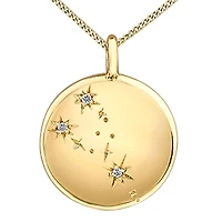 10k Yellow Gold Zodiac Diamond Pendant