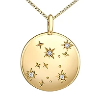 10k Yellow Gold Zodiac Diamond Pendant