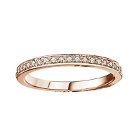 10k Rose Gold & Diamond Stackable Ring