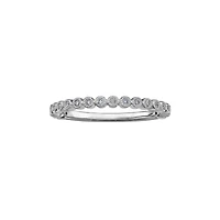 10k White Gold & Diamond Stackable Ring