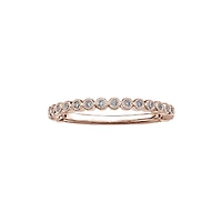 10k Rose Gold & Diamond Stackable Ring