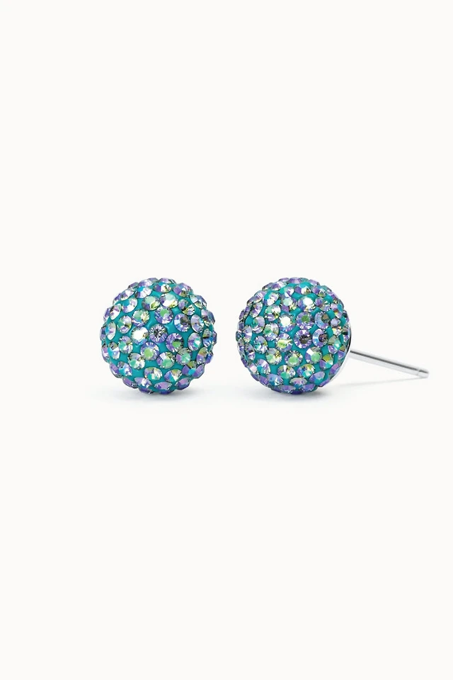 HILLBERG AND BERK 10mm Sparkle Ball Earrings- Evergreen Shop Midtown