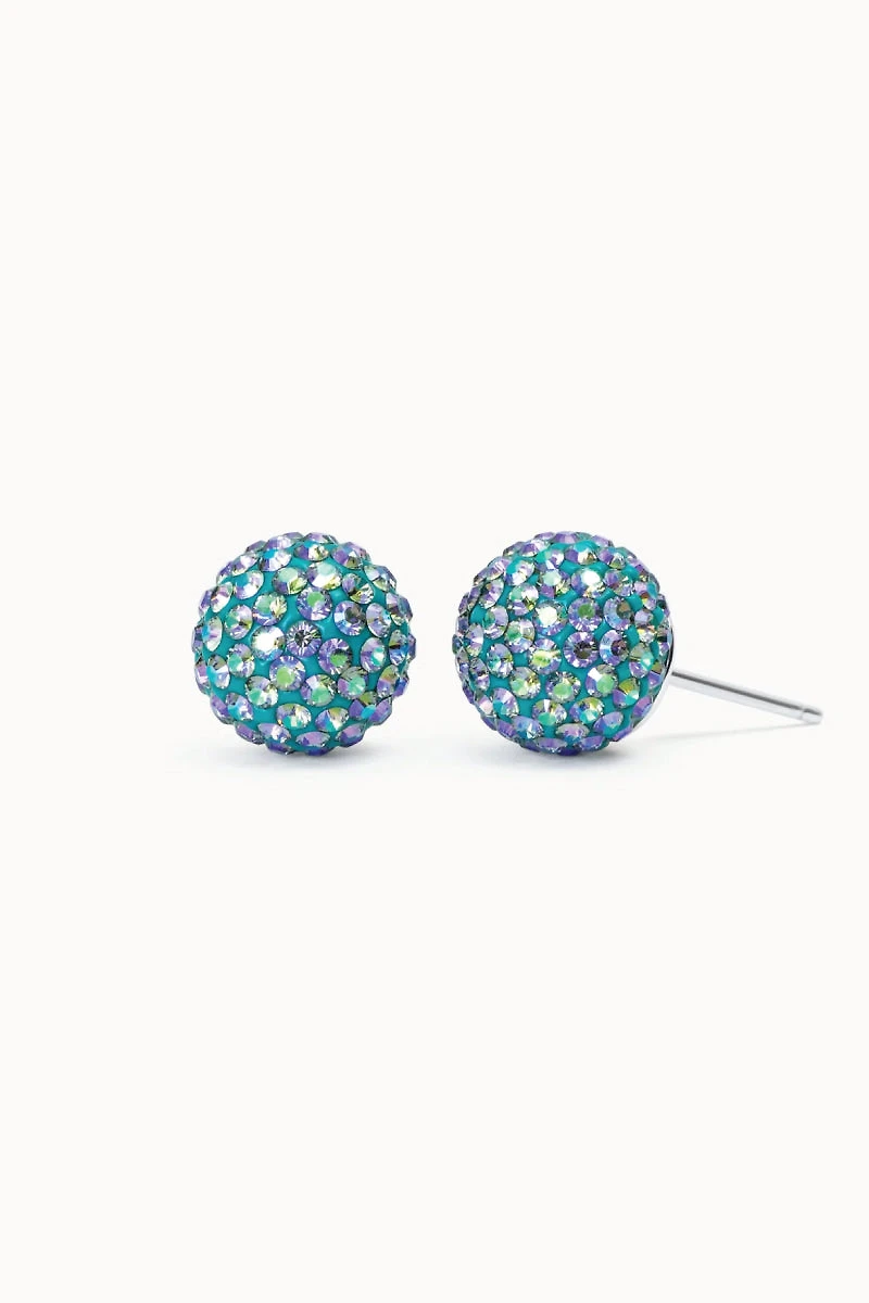 10mm Sparkle Ball Earrings - Mermaid Scales