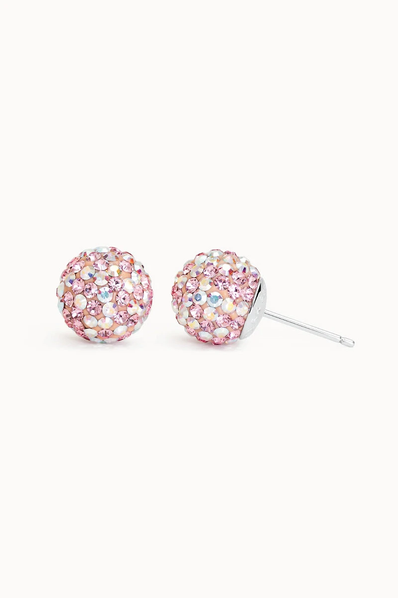 10mm Sparkle Ball Earrings - Poppy