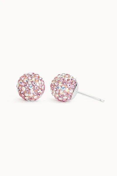 10mm Sparkle Ball Earrings - Poppy