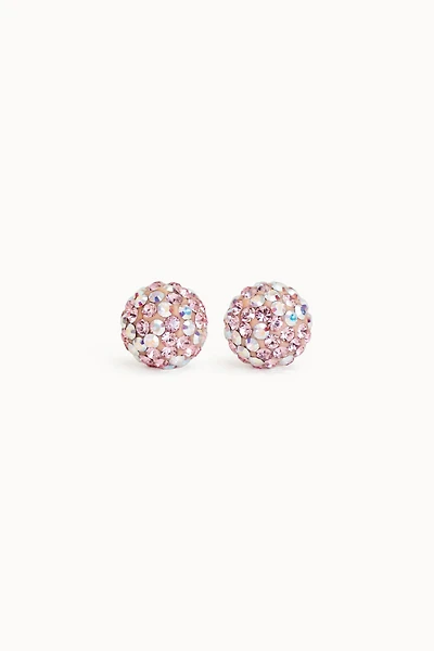 8mm Sparkle Ball Earrings - Poppy