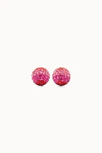 8mm Sparkle Ball Earrings - Prismatic Pink