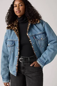 '90s Fur Trucker Jacket