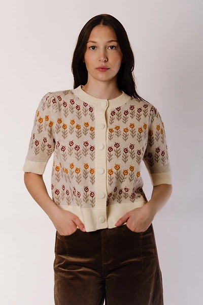 Abstract Flower Cardi