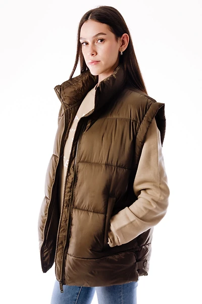 Ash Quilted Boxy Vest