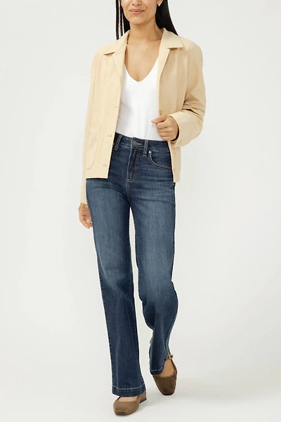 Avery High Rise Trouser Leg Jeans