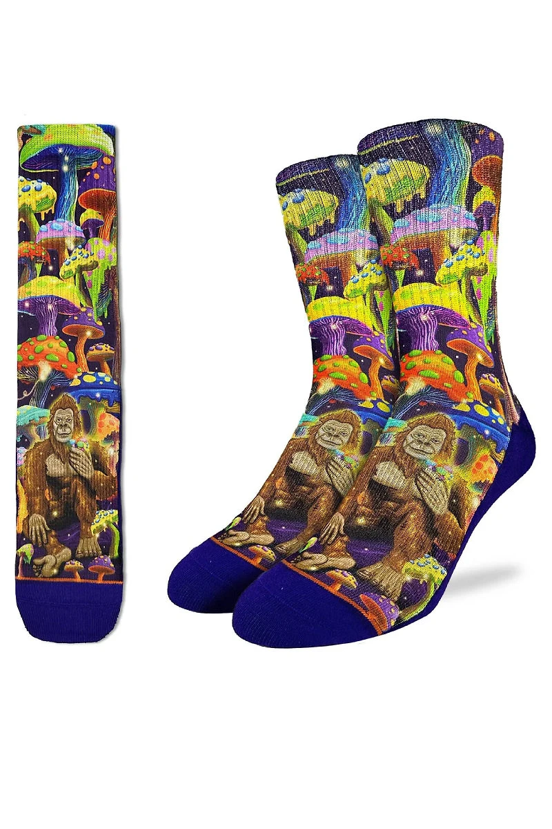 Big Foot Eating Mushrooms Sock
