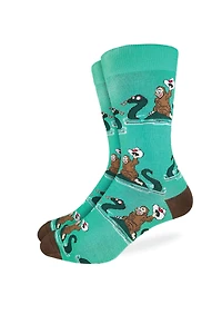 Bigfoot Riding Loch Ness Monster Socks
