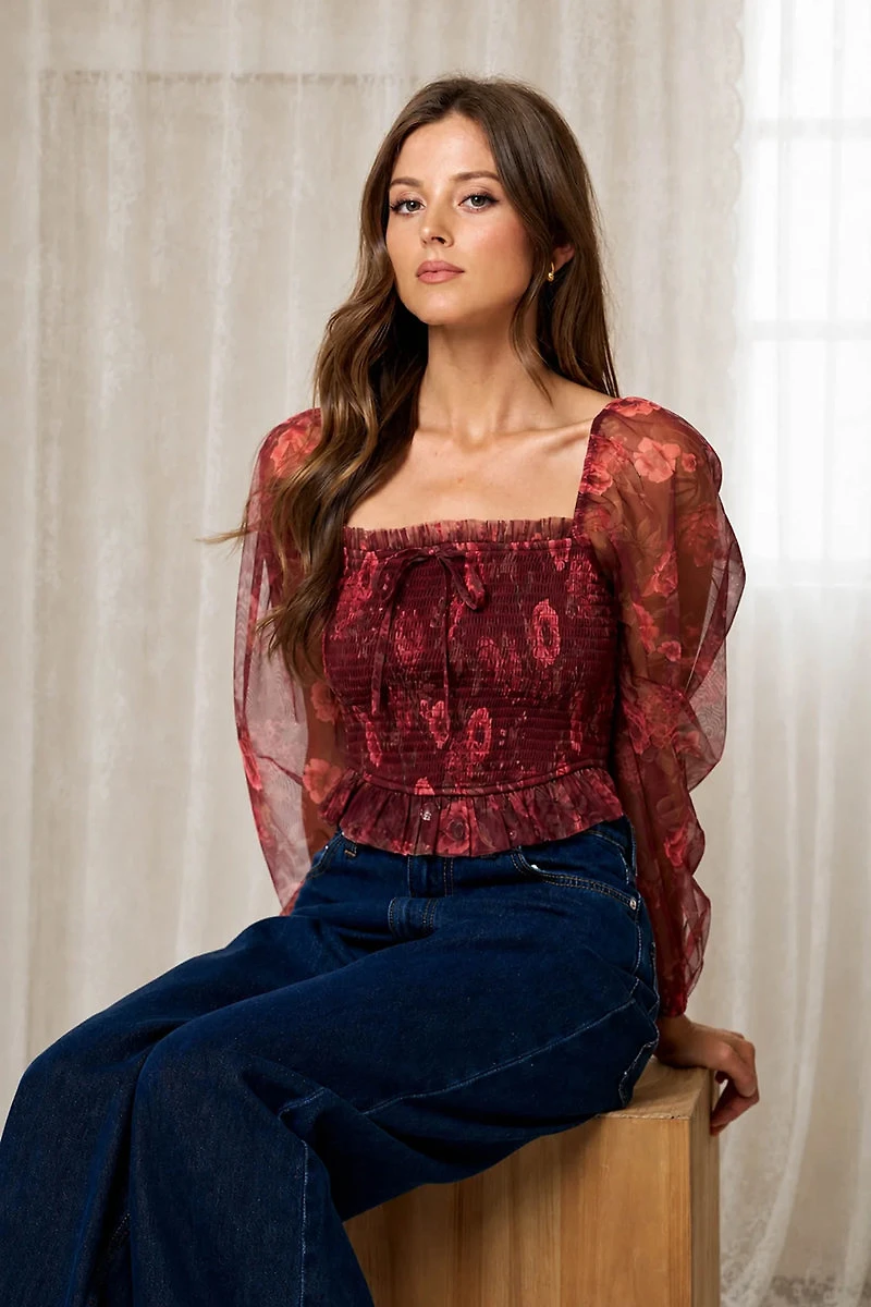 Floral Chiffon Blouse