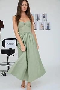Mixed Media Midi Dress