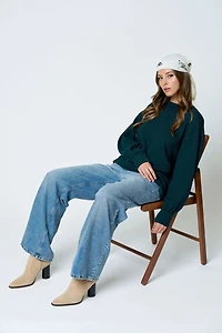 Textured Exposed Seam Top