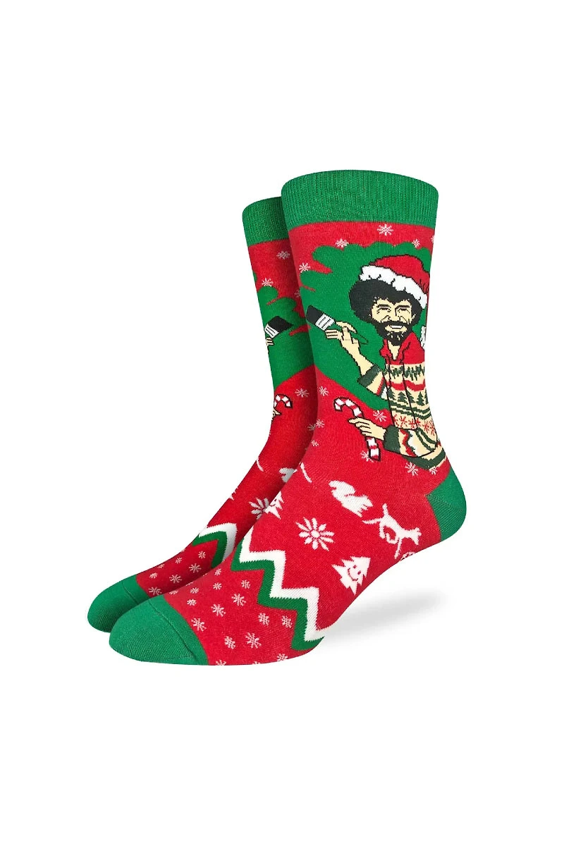 Bob Ross Christmas Sock