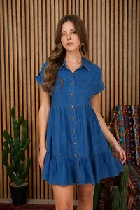 Gia Chambray Mini Dress