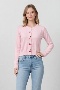 Cherry Button Cardi