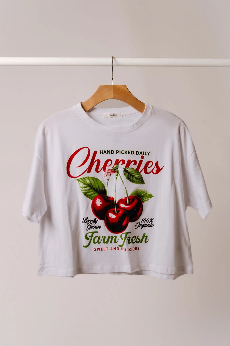 Cherry Glow Crop Tee