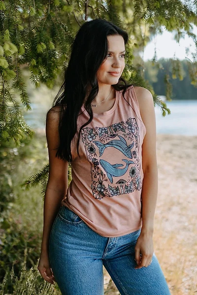 Cottage Core Whales Tank