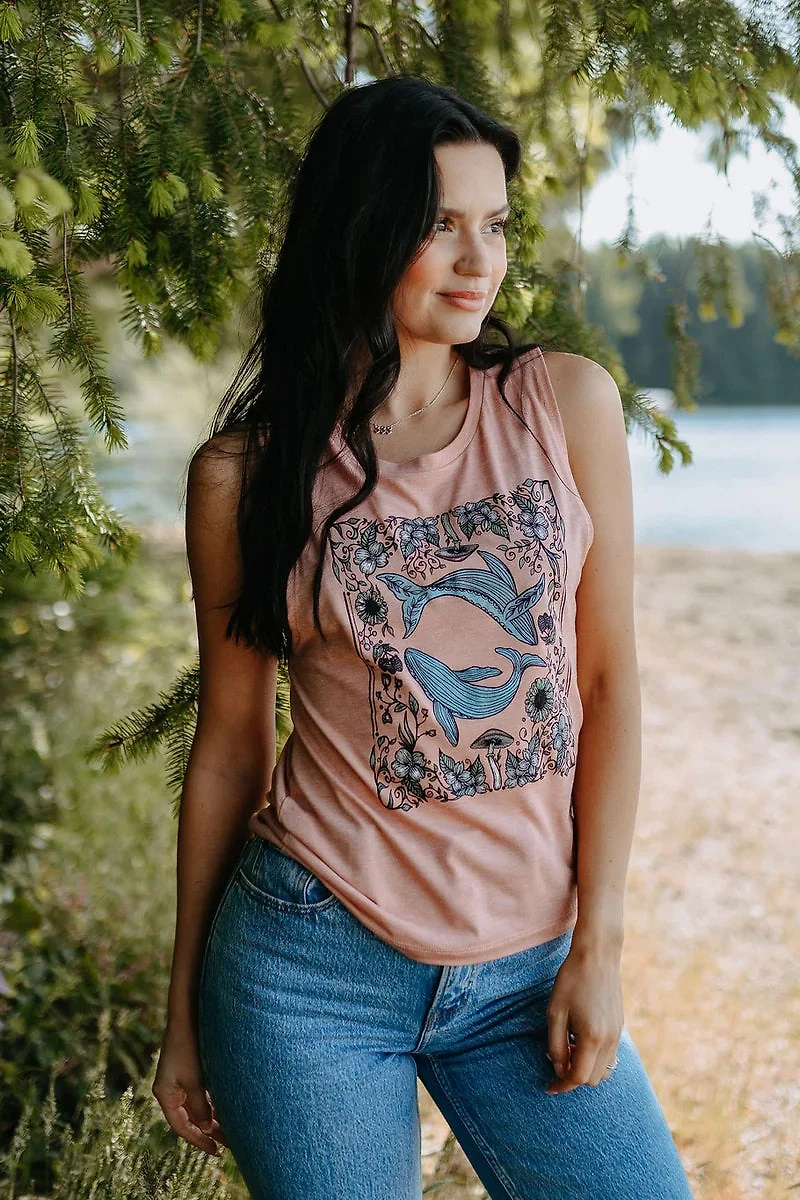 Cottage Core Whales Tank