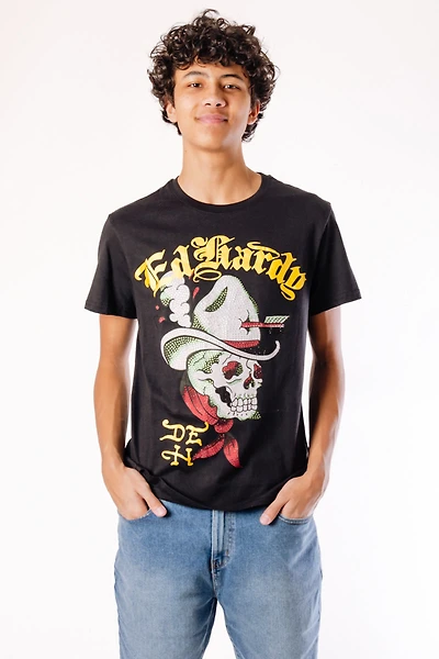 Cowboy Skull Rhinestone Tee