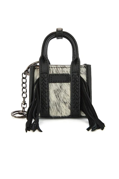 Cowhide Mini Handbag Charm
