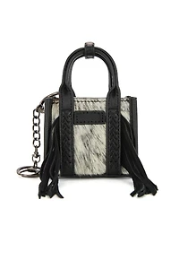 Cowhide Mini Handbag Charm