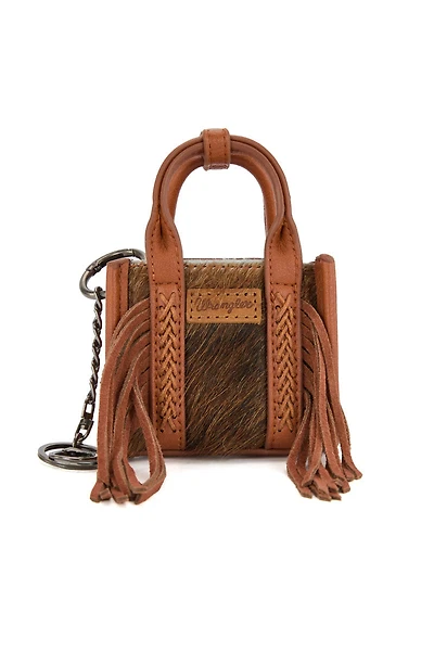 Cowhide Mini Handbag Charm