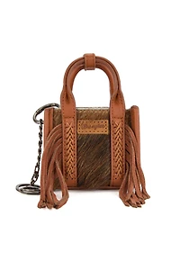 Cowhide Mini Handbag Charm